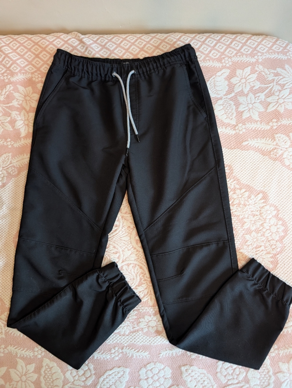 Black Jogger Pants with Drawstring